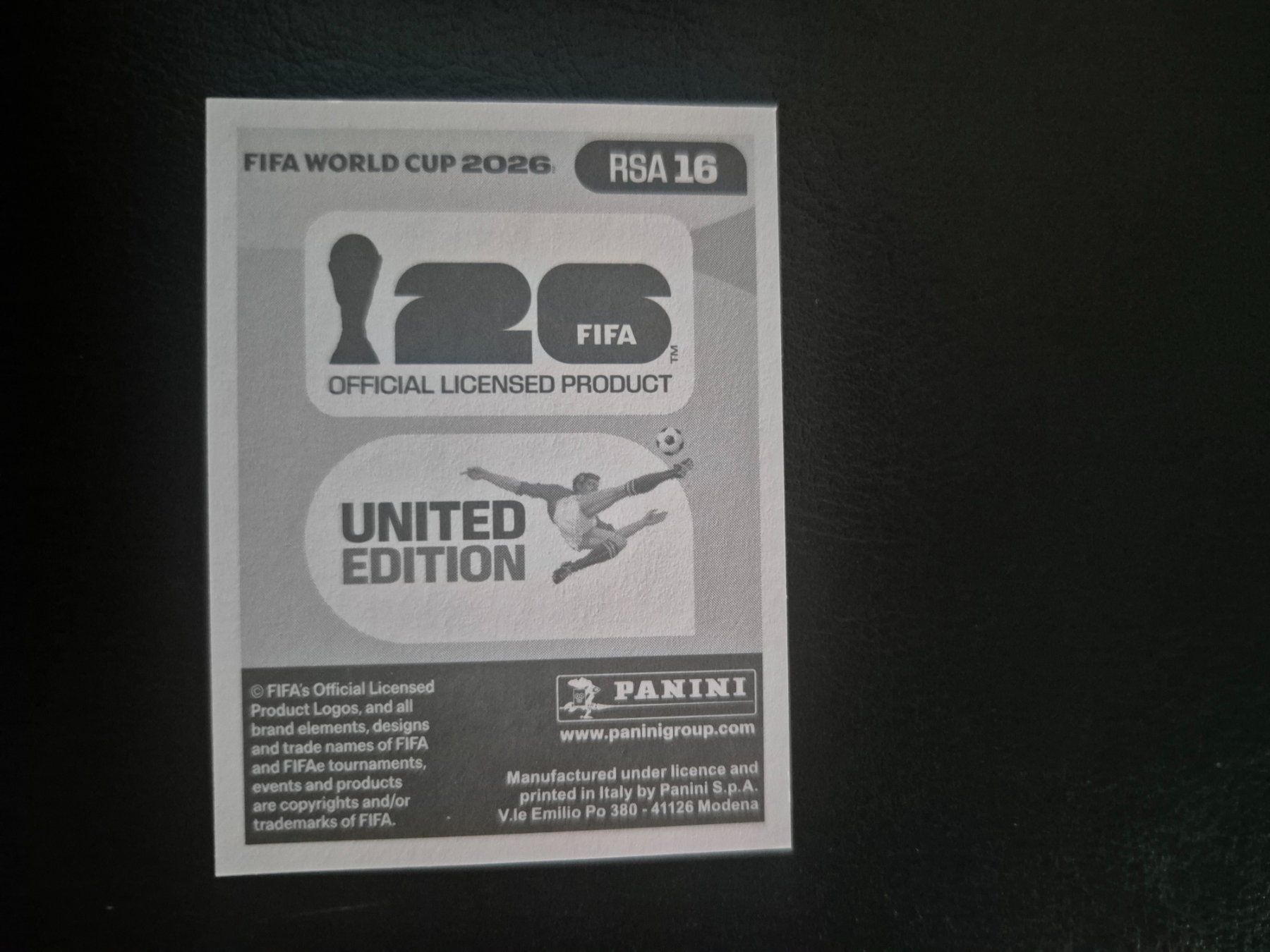 Panini Carte collezionabili: Panini WM 26 RSA 16 – Nuovo (secondo la descrizione) da Rorschacherberg venduto da AJ3108 1