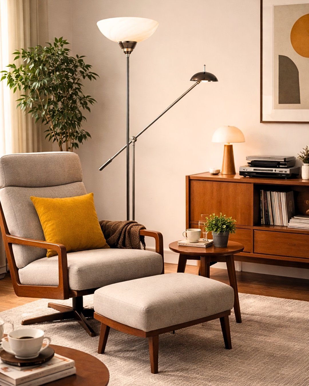 Lampade: LAMPADAIRE DUPLO – Usato da Moutier venduto da Vintage-signature 2