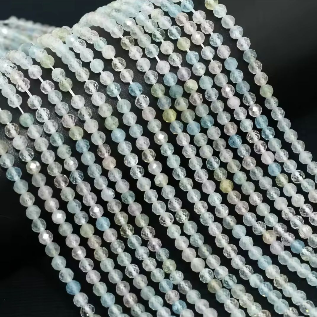Minerali & Pietre curative: Beryll facettiert 3, 5mm. Strang – Nuovo e nell'imballaggio originale da Menziken venduto da Mirager 5