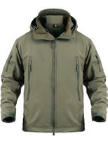 Memoryee Herren Wasserdichte Softshelljacke grün Gr. M