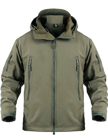 Memoryee Herren Wasserdichte Softshelljacke grün Gr. M