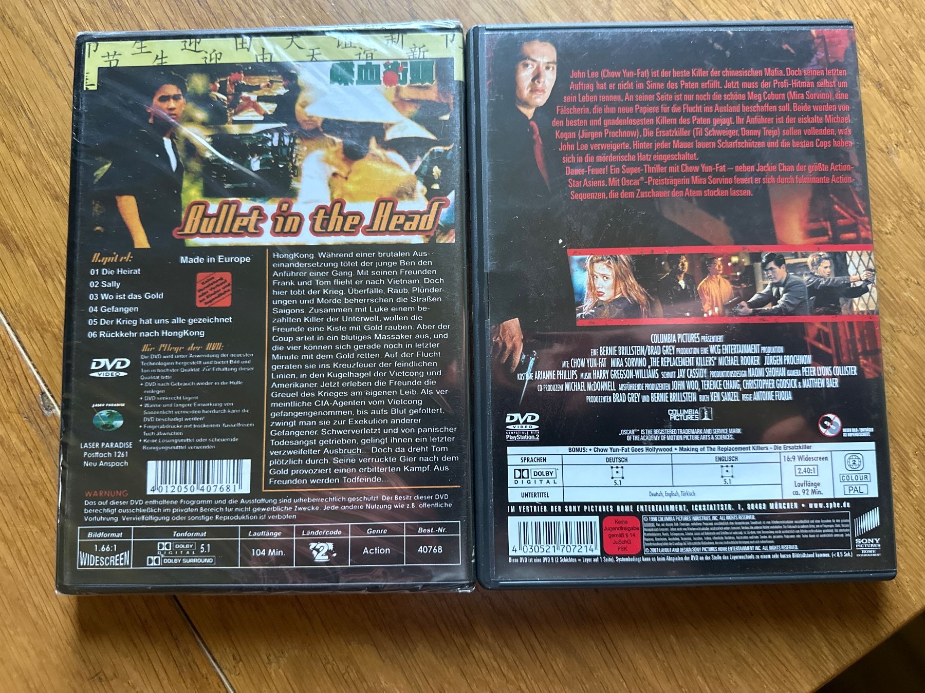 Tutti i DVDs: Bullet in the Heat, Replacement, Killers, DVD – Nuovo (secondo la descrizione) da Benken ZH venduto da Audi-erich 1