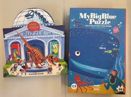2 Kids' Puzzles: Dinosaurs at the Museum & Undersea Fun（3/6Y