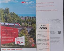 2 Coop SBB Tageskarte 2. Klasse gültig bis 28.10.2026