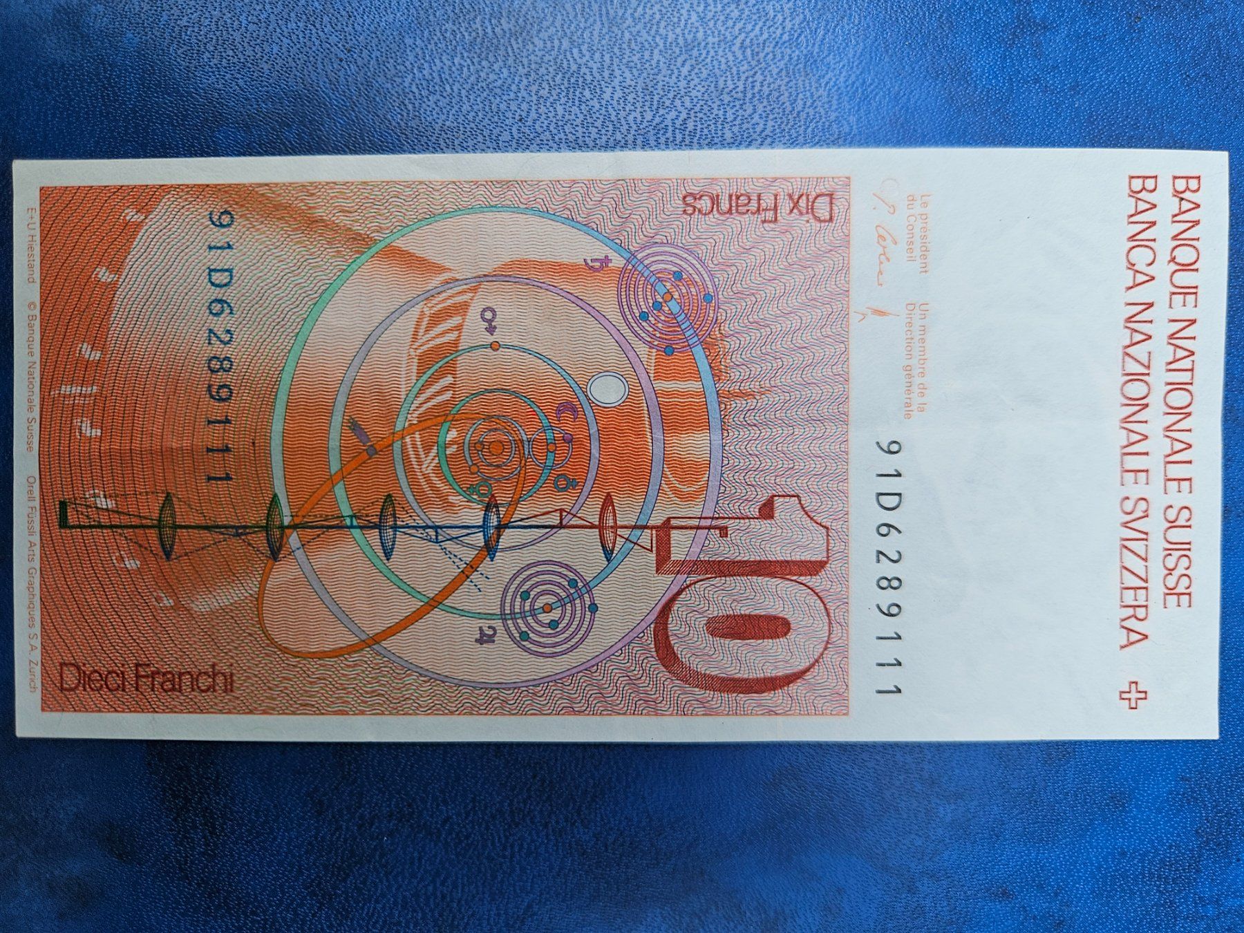Banconote: Billet de 10 francs suisse – Nuovo e nell'imballaggio originale da Biel/Bienne venduto da echinops 1