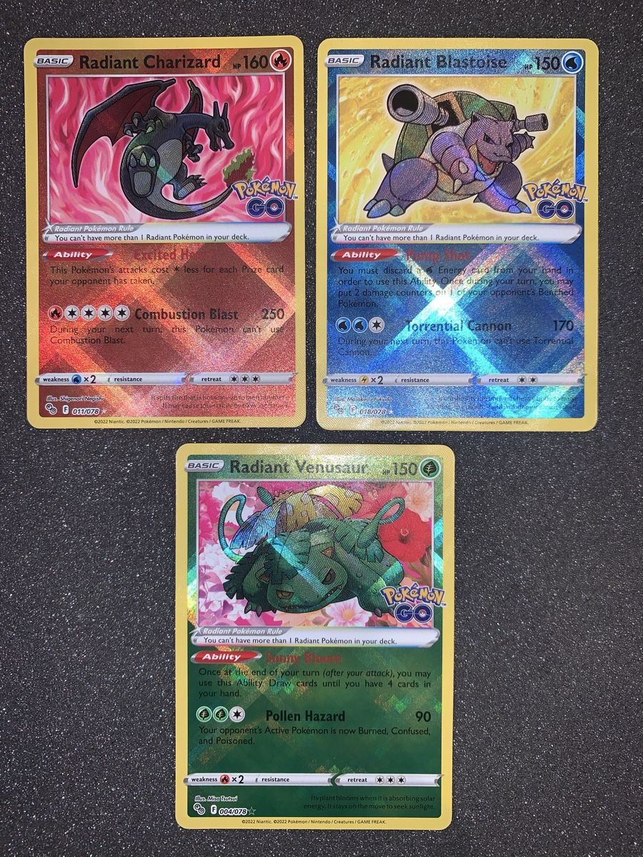 Pokémon Carte collezionabili: Radiant Charizard, Blastoise, Venusaur – Usato da Bironico venduto da ars_z6lb