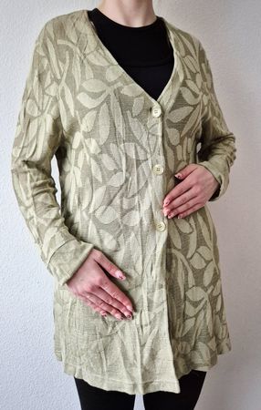DIVINA SWITZERLAND PASTELL GRÜN 46 XL STRICKJACKE JACKE TOP