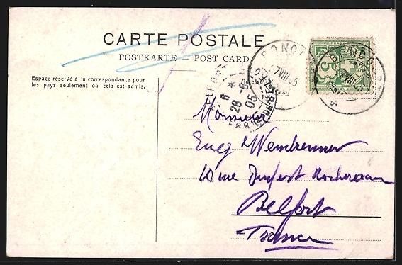 Ansichtskarten: AK Champéry /Valais, Rue et Eglise – Gebraucht aus Berlin von bartko-reher 1
