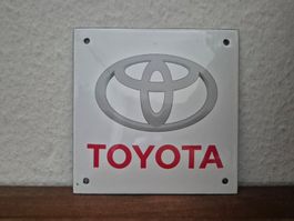 Emailschild Toyota Auto Werkstatt Garage Logo Emaille Schild