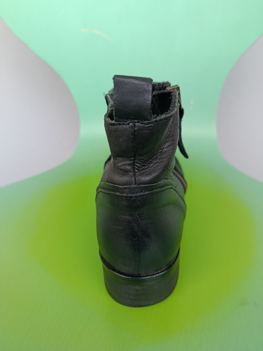 Scarpe da donna: Schwarze Stiefeletten, Leder, Gr. 38 – Usato da Basel venduto da Clay66 2