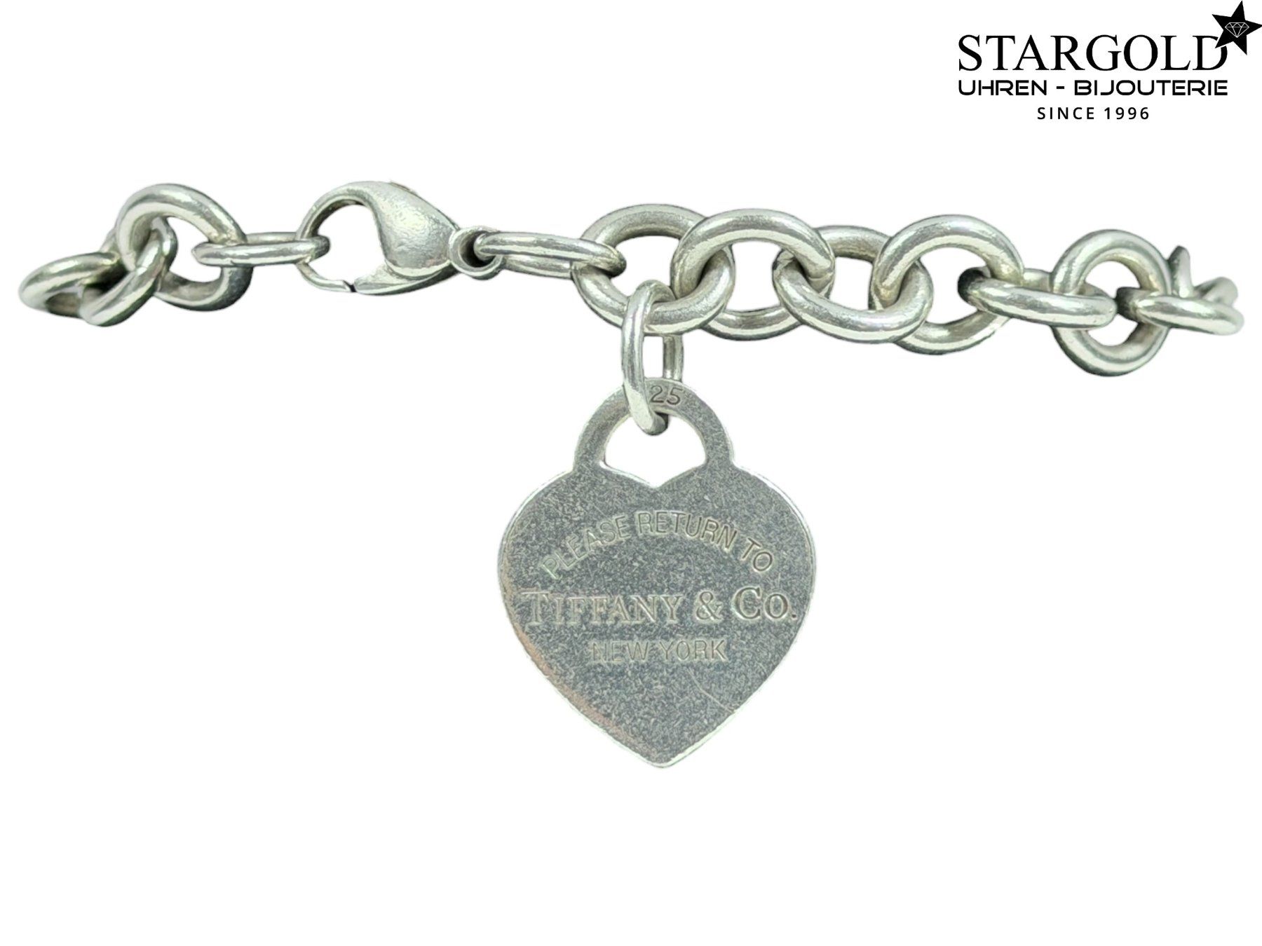 Bracciali & Braccialetti: Tiffany & Co. Silber Herz Armband – Usato da Zürich venduto da Stargold-Uhren