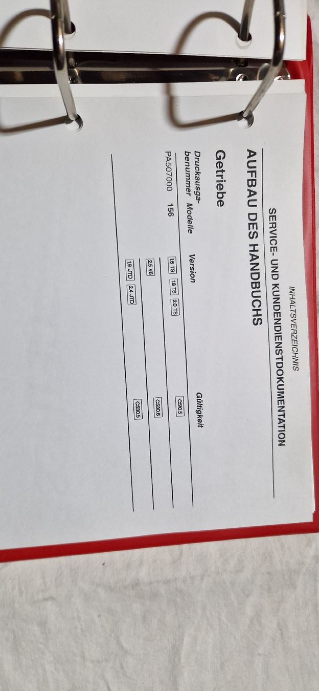 Alfa Romeo Tutti pezzi di ricambio auto: Alfa Romeo 156 Werkstatthandbuch Getriebe – Usato da Enggistein venduto da Lehmannnn 1