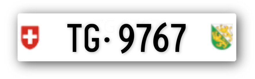 Insegne: Kontrollschild TG 9767 – Usato da St. Gallen venduto da luke_so