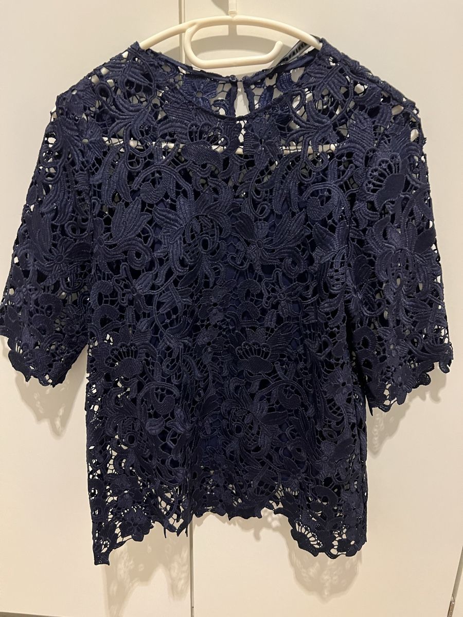 Zara Tops: Oberteil von ZARA dunkelblau / Spitze – Neu (gemäss Beschreibung) aus Jona von n.ferrari