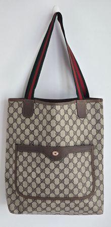 Gucci Schultertasche Supreme Tote Bag Braun Leder  