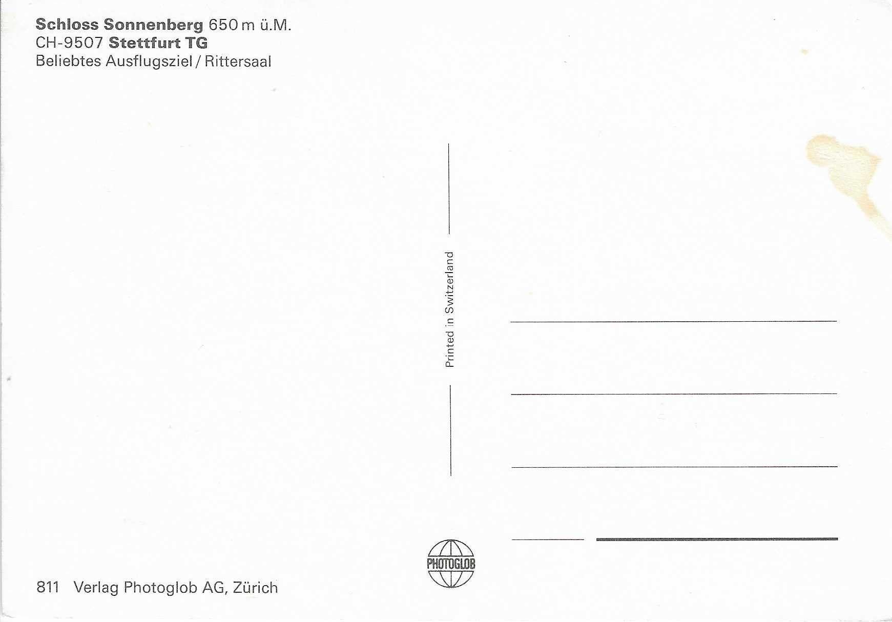Cartoline postali: Schloss Sonnenberg Stettfurt TG – Nuovo (secondo la descrizione) da Rothrist venduto da Stranglehold 1