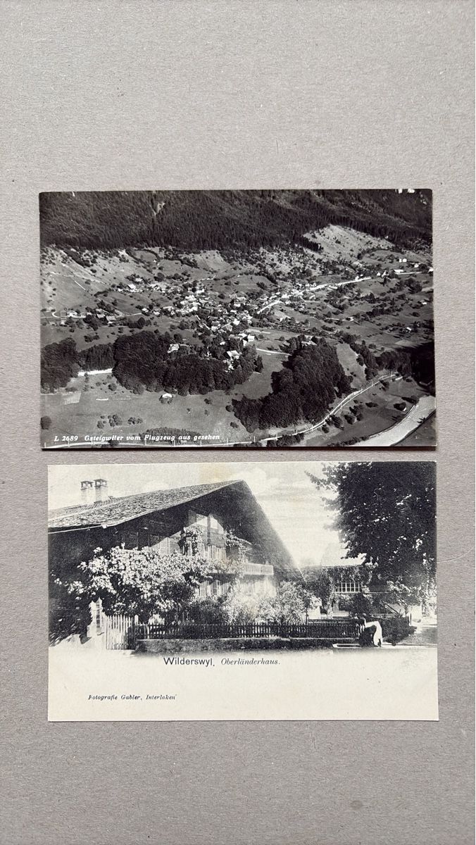 Cartoline postali: 2 AK Wilderswyl Gsteigwiler – Usato da Au ZH venduto da Samson84