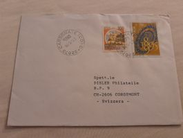 Enveloppe philatélique rare avec timbres et cachet spécial!
