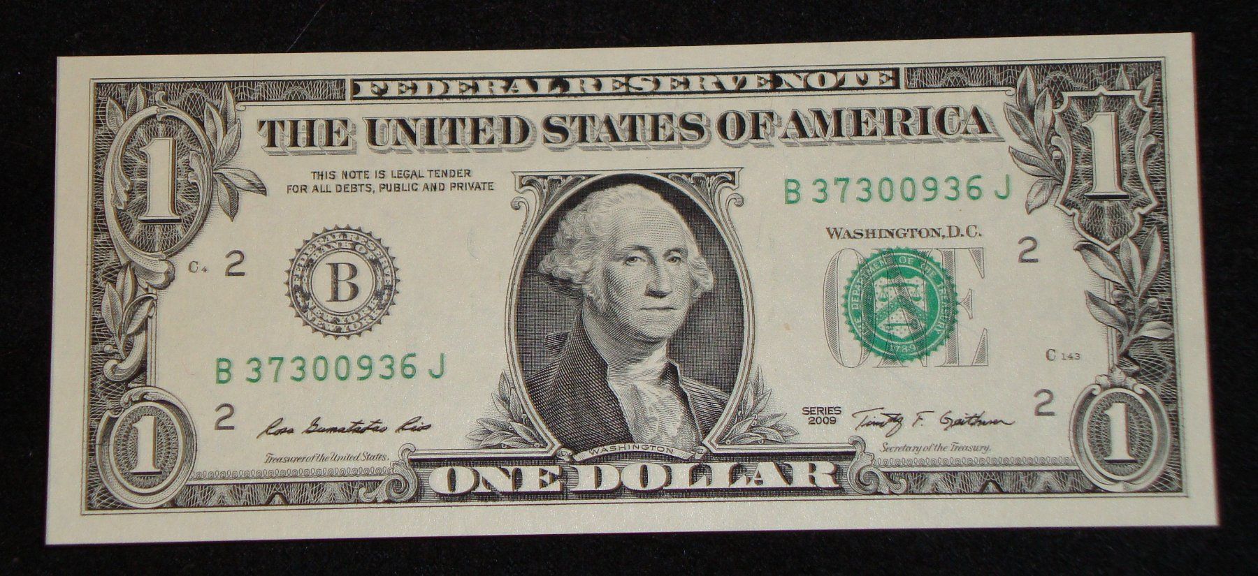 Banconote: UNC - serie B, one Dollar USA - B37300936J – Usato da Unterbäch VS venduto da diquq