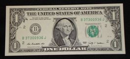 UNC - serie B, one Dollar USA - B37300936J