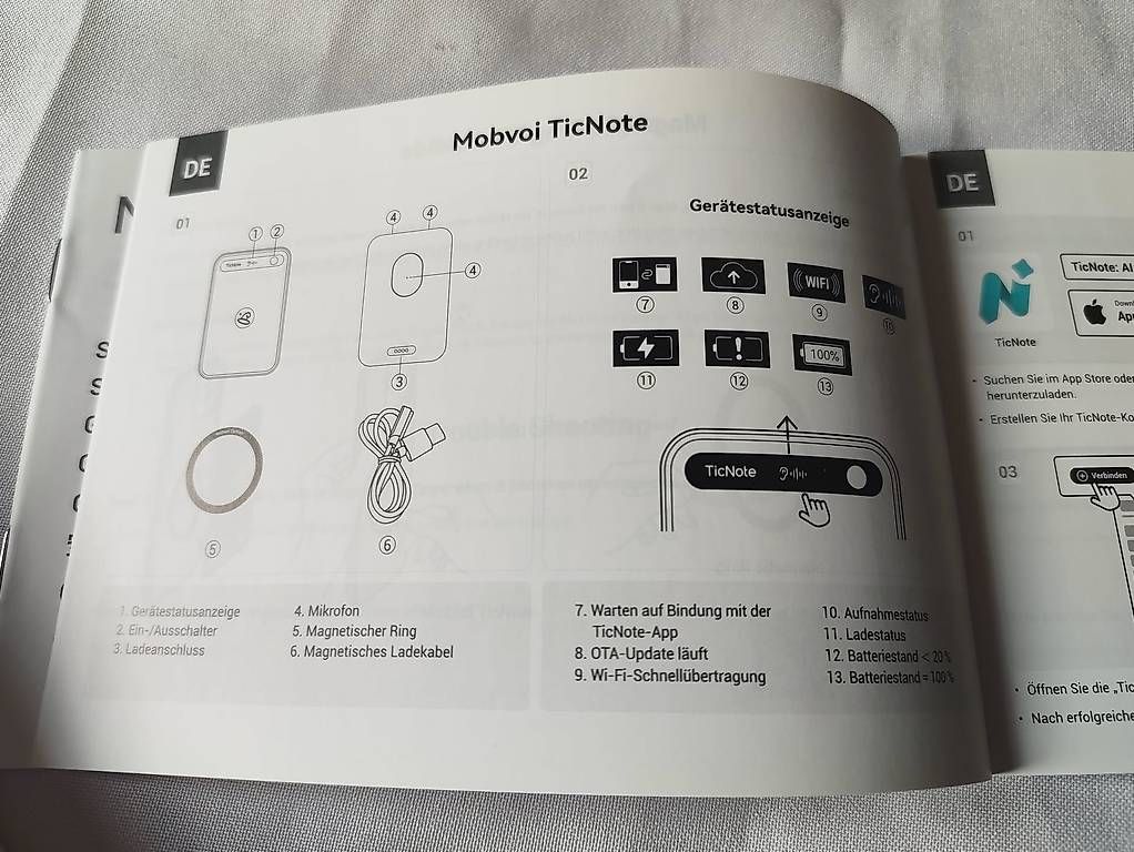 Aufnahmegeräte: Mobvoi TicNote Lite - KI-Sprachrekorder mit Transkription – Neu und originalverpackt aus St.Gallen von becks0815 3