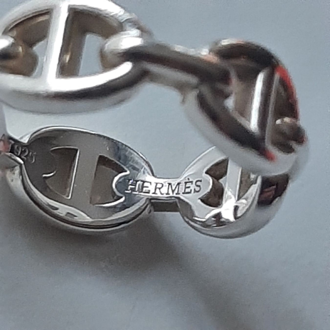 Hermès bague chaîne d'ancre enchaînée 55 (Neu (gemäss Beschreibung)) in ...
