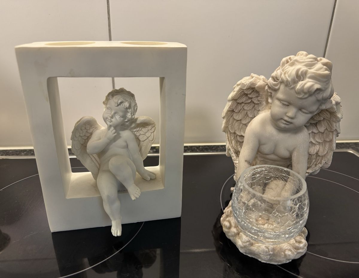 Tutte le decorazioni: 2 süsse Engel Kerzenhalter – Usato da Schwerzenbach venduto da schwerzi70