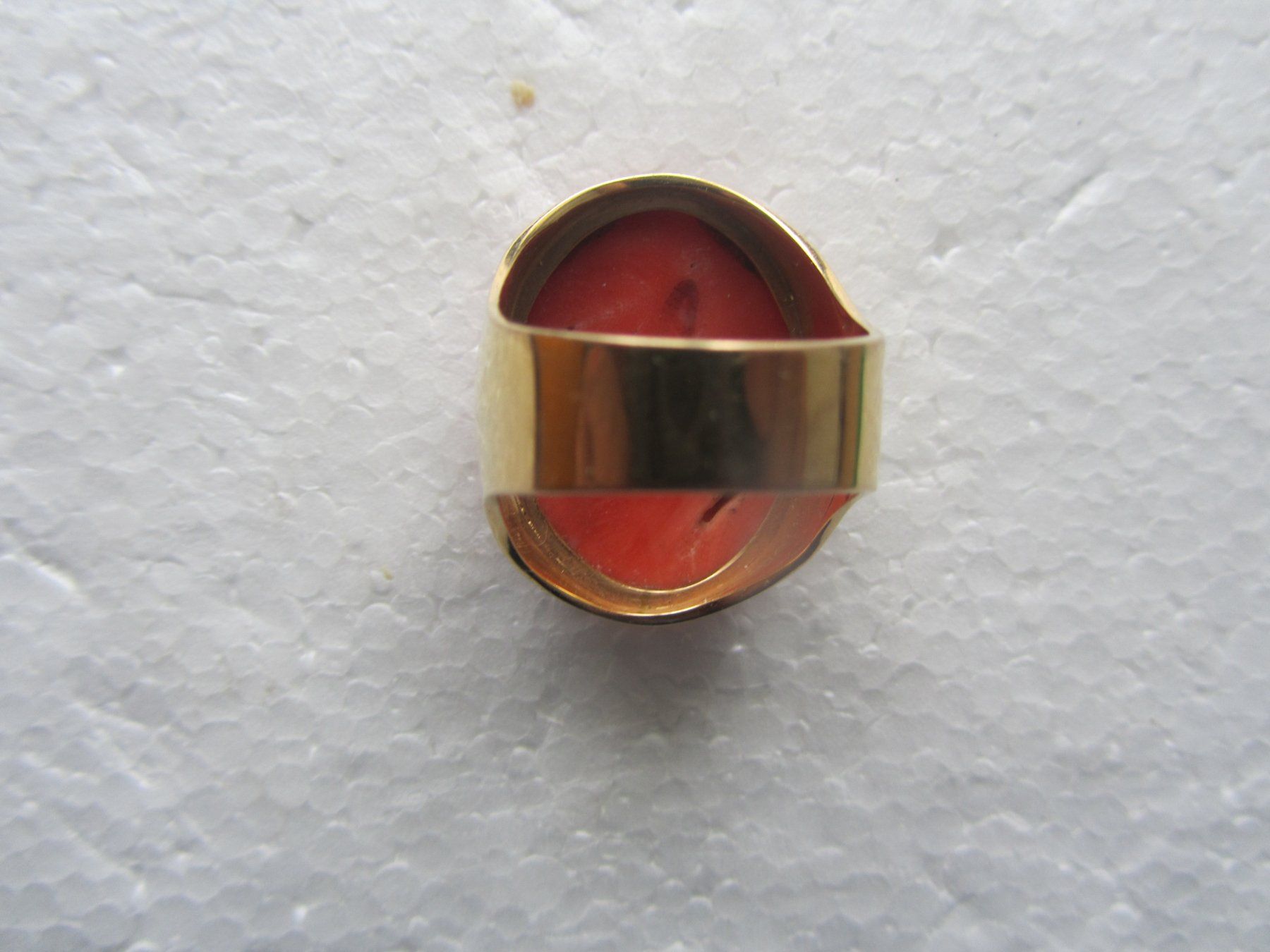 Anelli: Grosser Korallen-Kamee Ring,18 K.Gold – Usato da Luzern venduto da Lucernauno 3