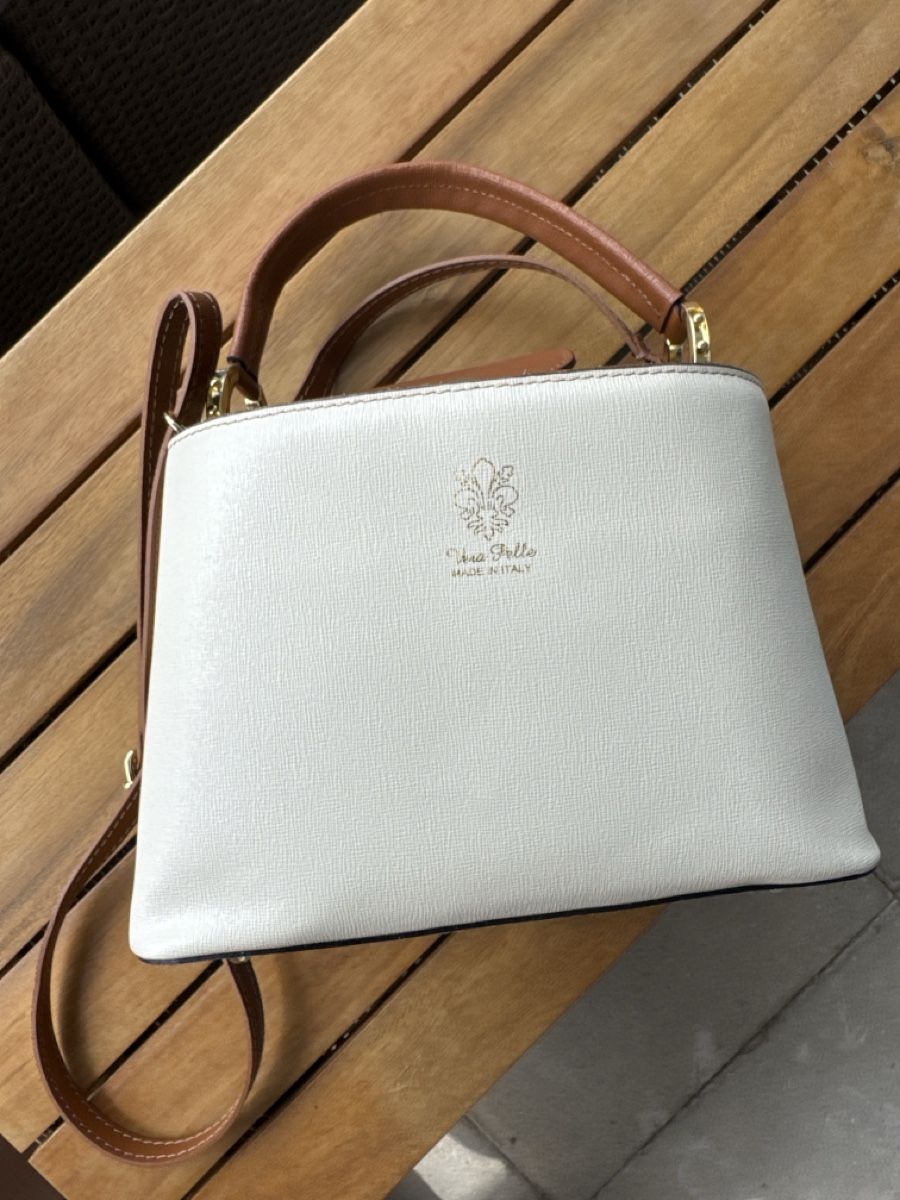 Taschen für Damen: Handtasche weiss braun – Neu (gemäss Beschreibung) aus Hittnau von Sunsetdreamer 1