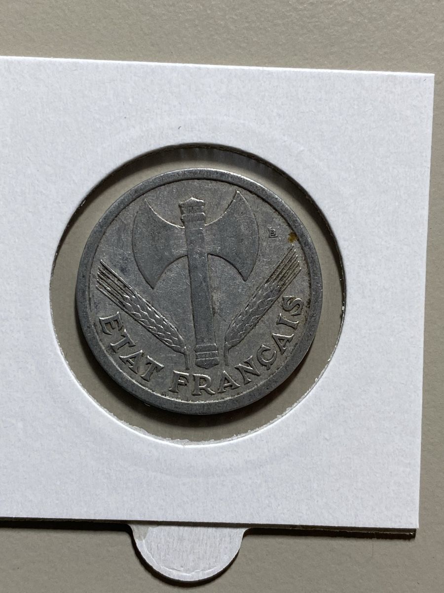 Alle Münzen: France - 2 francs - 1943 – Gebraucht aus Payerne von Mike1682 1