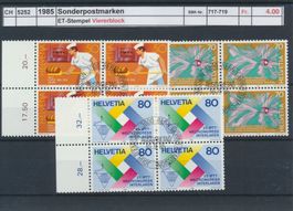 1985 "Sonderpostmarken", Viererblock, ET - Stempel