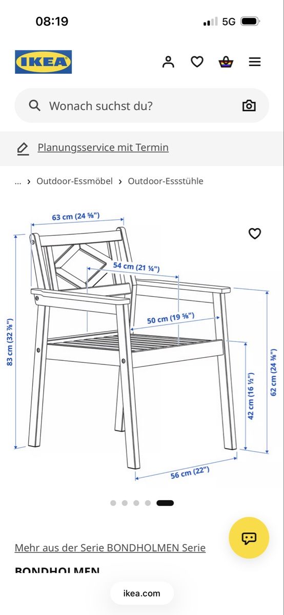 Ikea Sedie: 4 Gartenstühle aus Holz – Usato da Buochs venduto da Marleeeen 1