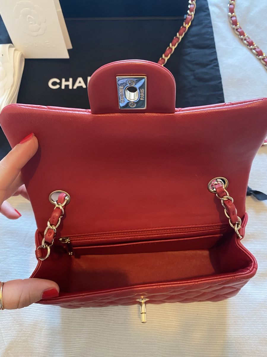 Chanel Borse da donna: Chanel Classic Mini Flap Bag in Red/Raspberry colour – Usato da Mies venduto da nic_yk5d 9