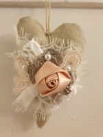 Geschenk Herz Shabby Chic Vintage Spitze Dekoherz