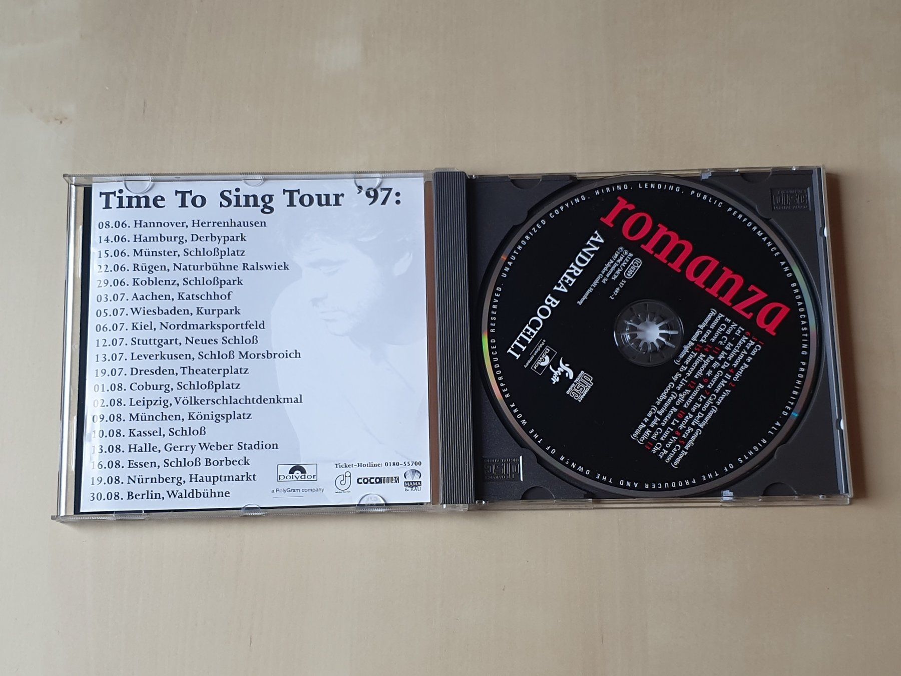 CD: Andrea Bocelli Romanza – Usato da Stansstad venduto da collectorsshop 2