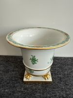 HEREND Porzellan Cachepot / Vase „Apponyi Grün“ (Modell 6402
