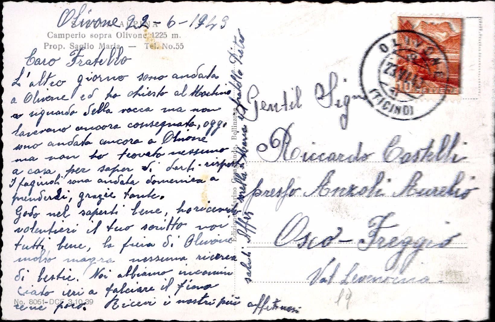 Cartoline postali: Camperio – Usato da Biasca venduto da Blenio71 1