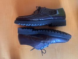 Schnürschuh Paul Green schwarzes Lackleder
