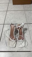 White Nushi Lace-Up Flats - Size 38 - Summer Ready!