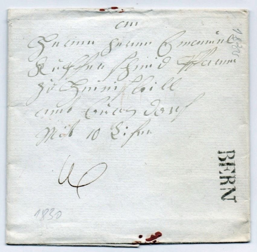 Tutti i francobolli: Vorphila m. Imhalt, von Bern 1830 – Usato da Flamatt venduto da samowarow 1