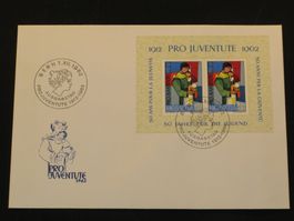 Pro Juventute FDC 1962 Nr. 199 Erinnerungsblock 50-Jahre