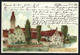 Stein a. Rhein, Ortsansicht mit Kirche