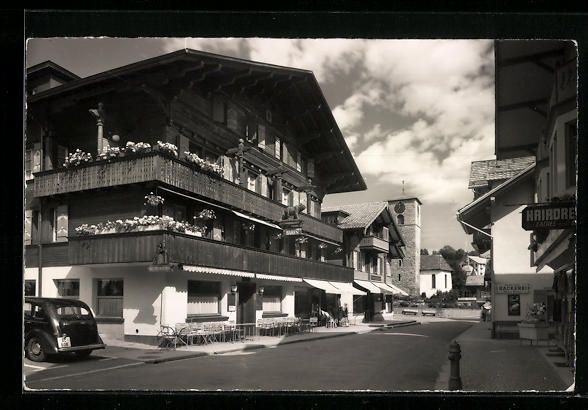 Cartoline postali: Adelboden, Dorfstrasse mit Hotel Bären – Usato da Berlin venduto da bartko-reher
