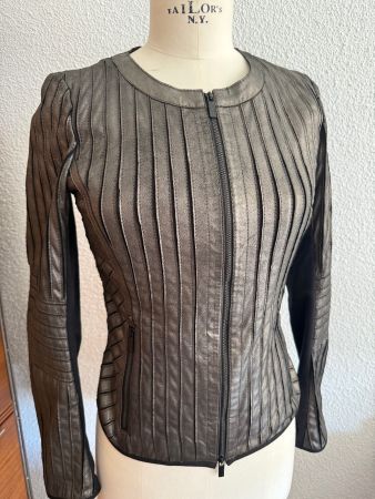 Milestone Damen Lederjacke Gr. 38 Ziege