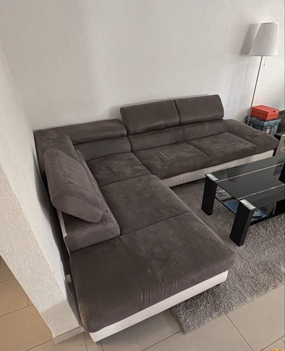Sofas: Couch grau/Leder – D'occasion à Bubendorf par ale_6fxg