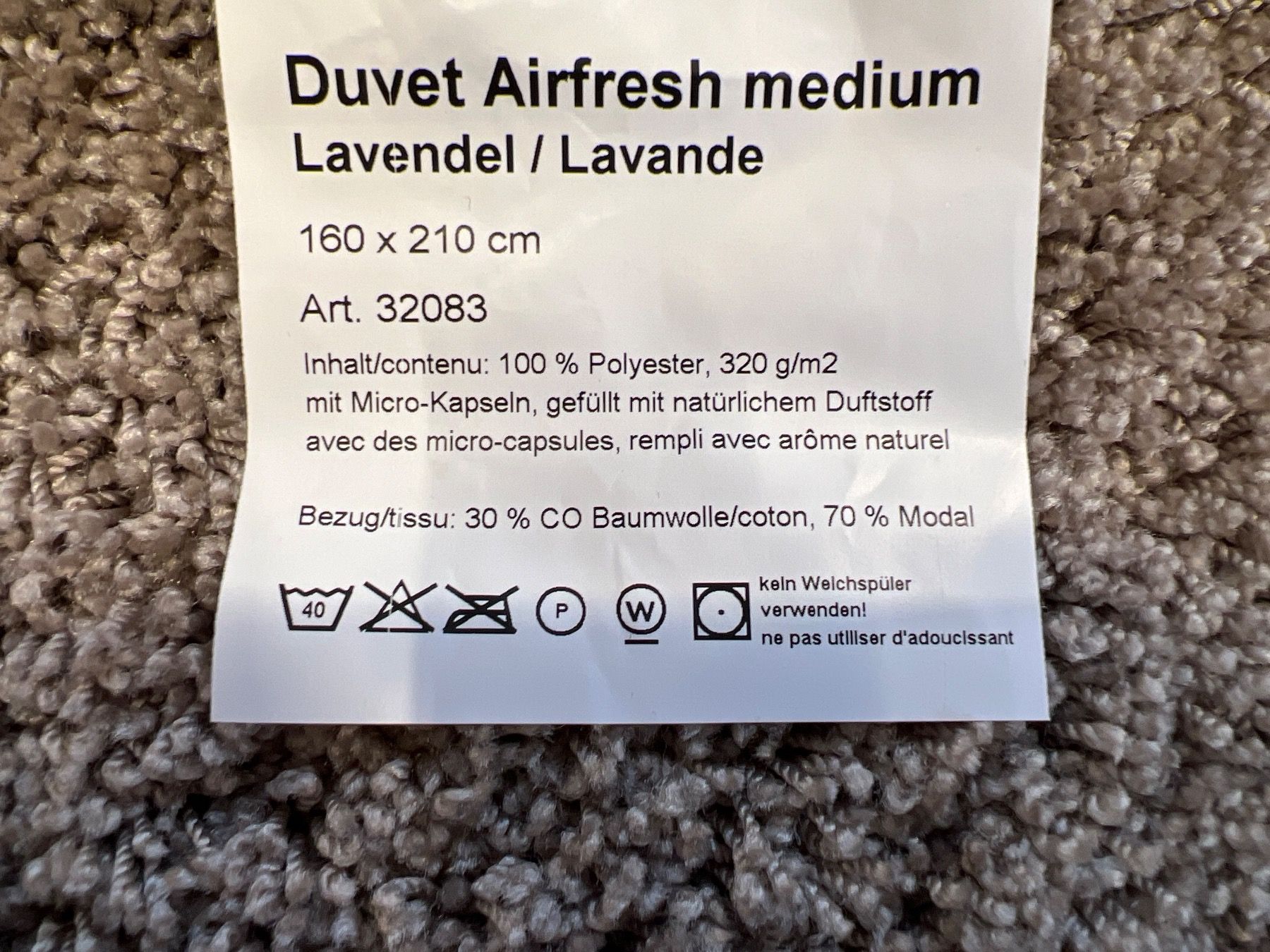Coperte: Duvet Airfresh Lavendel – Nuovo e nell'imballaggio originale da Winterthur venduto da hannes1812 3