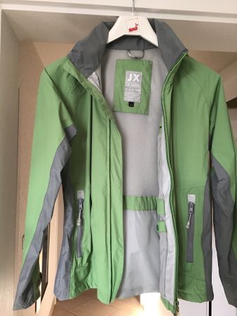 OUTDOORJACKE JEANTEX T 3000, GRÜN-GRAU, GR. 34