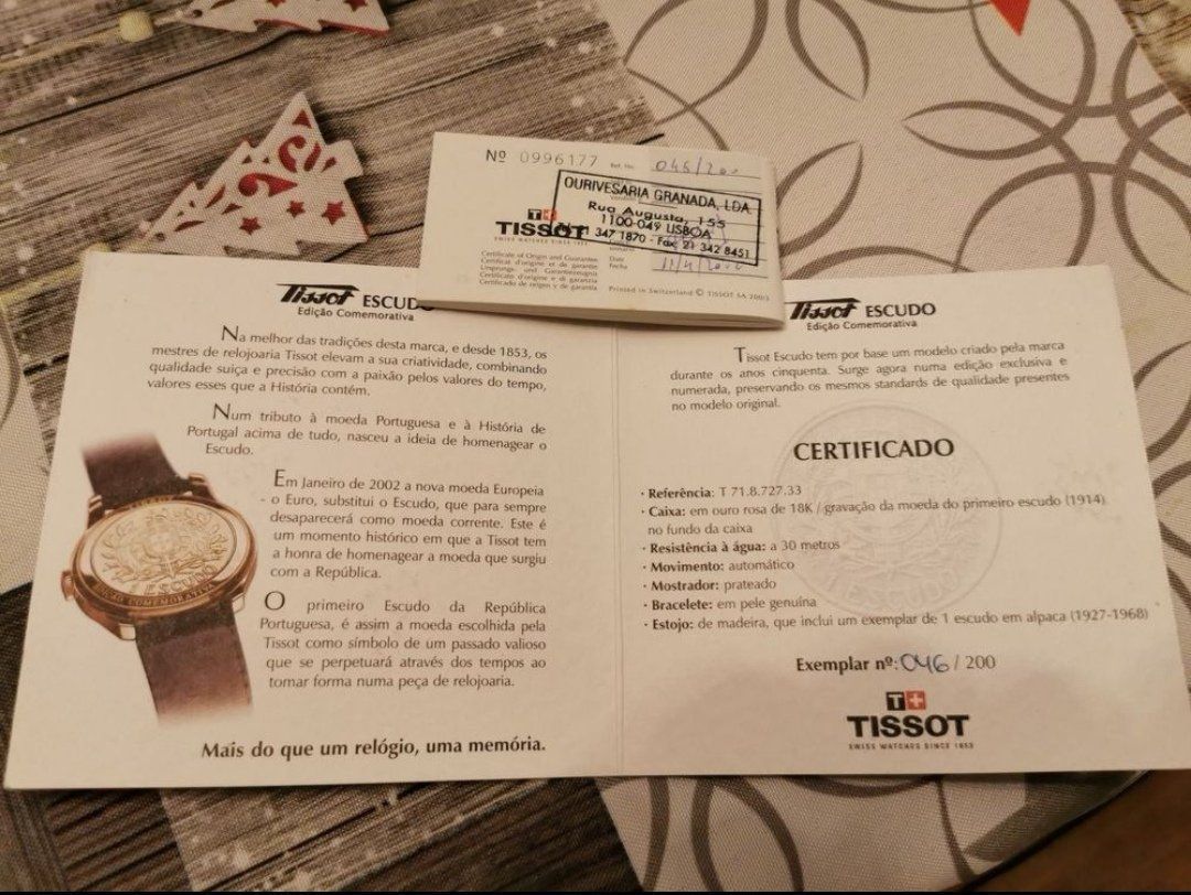 Tissot Orologi: Tissot Escudo em Ouro – Nuovo e nell'imballaggio originale da Bulle venduto da Marcovoador 4