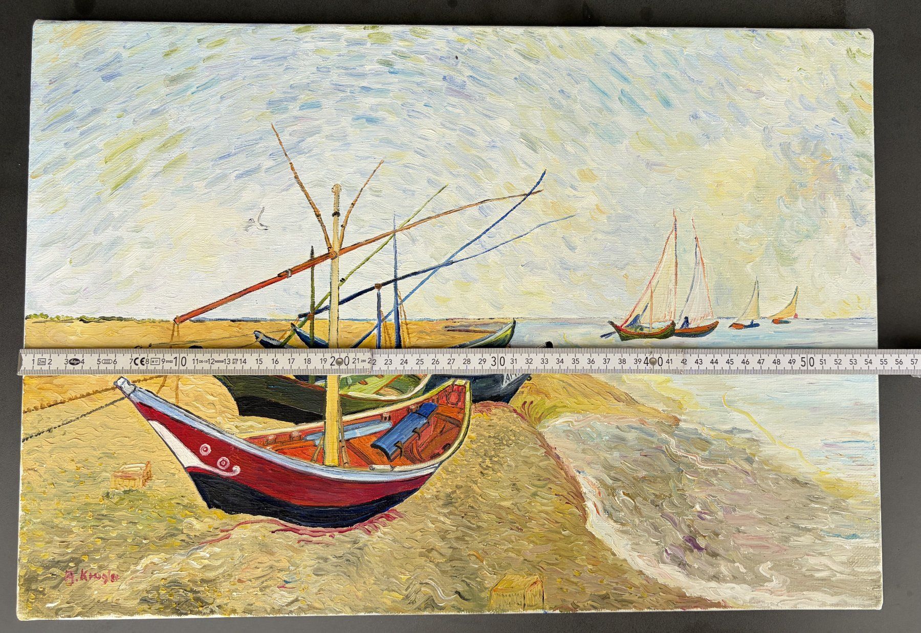 Dipinti: Reproduktion Vincent van Gogh "Fischerboote am Strand...." – Usato da Wangen b. Olten venduto da Buntgemischt 6