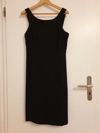 KLEID NEU  schwarz m. Perlenbesatz elegant und festlich 40